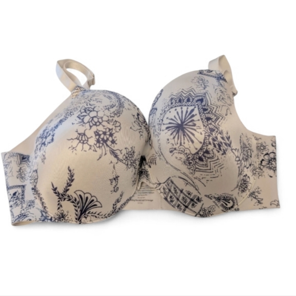 SOMA 38DD Vanishing Back Bras Full Coverage Lined 2PC Neutral Floral Prints - Picture 5 of 13